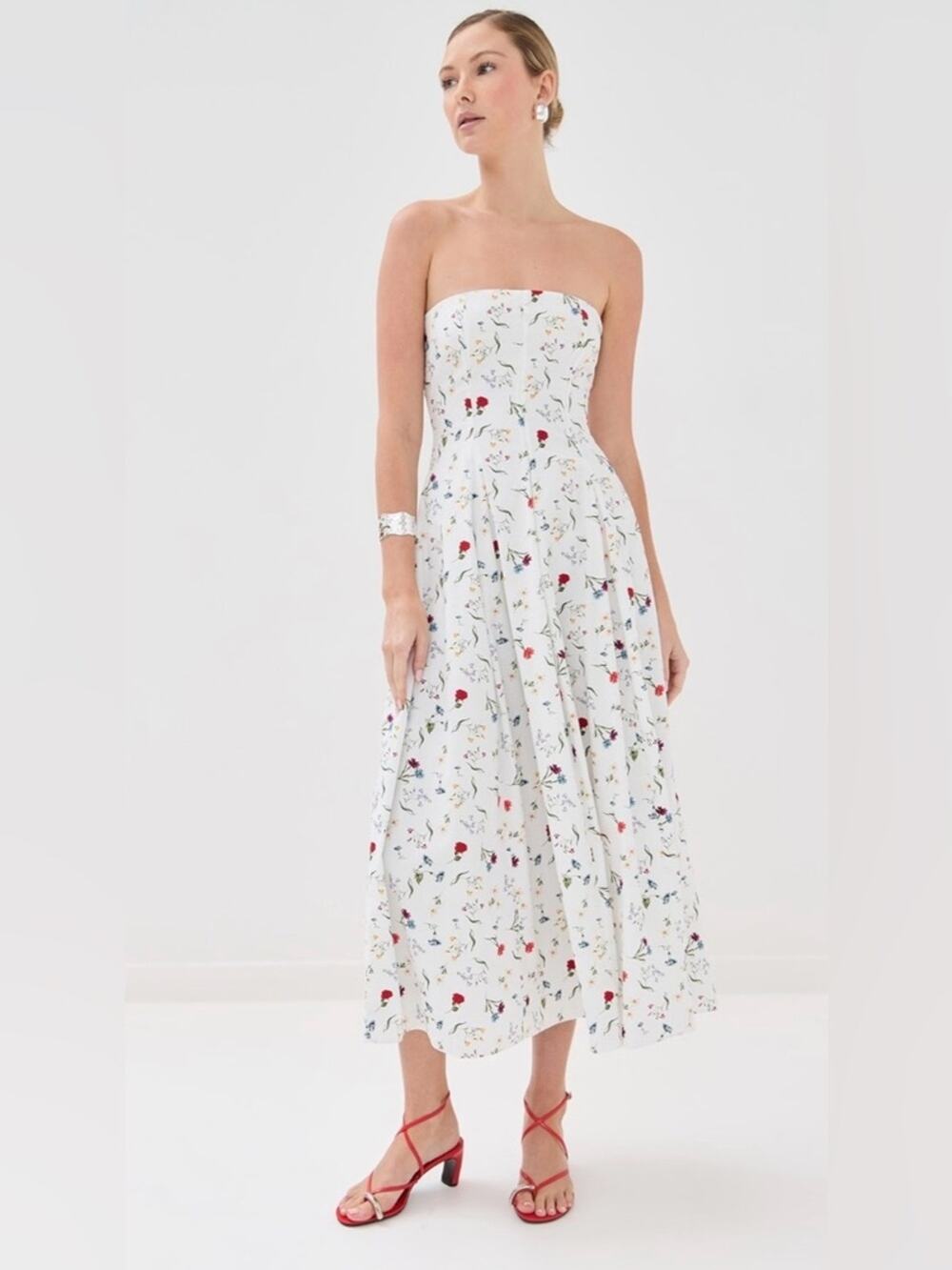 NWT Azeeza Sable Midi Dress in Multi Floral Small